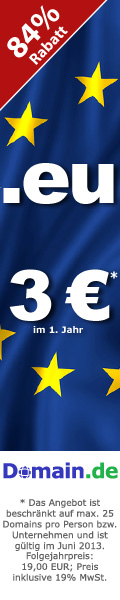 .EU-Domains nur 3,00 EUR